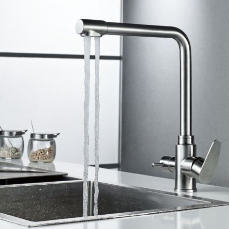 Смеситель для кухни Haiba HB76802, сталь, артикул HB76802