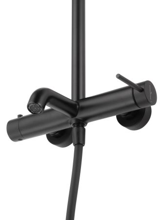Душевая система WONZON & WOGHAND STICK, Черный матовый (WW-88739017-MB), артикул WW-88739017-MB