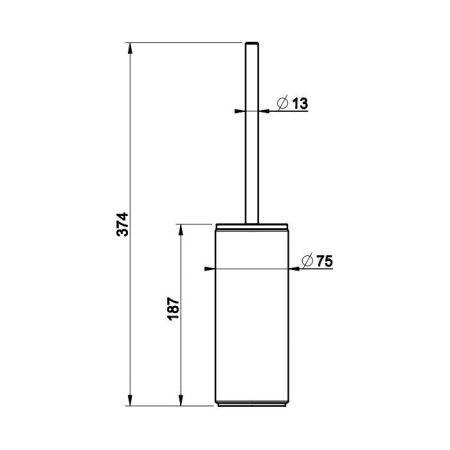 Gessi Ingranaggio Ершик настенный белый, цвет: хром, артикул 63743#031