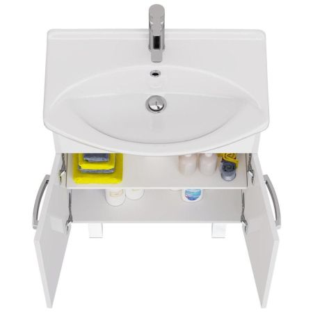 Тумба с раковиной подвесная/напольная Dreja Alda D 65 см, белый, артикул 99-0402-com