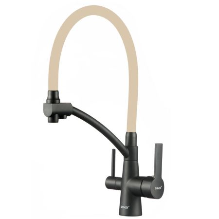 Смеситель для кухни с подключением к фильтру Savol S-L1805H-12, черный