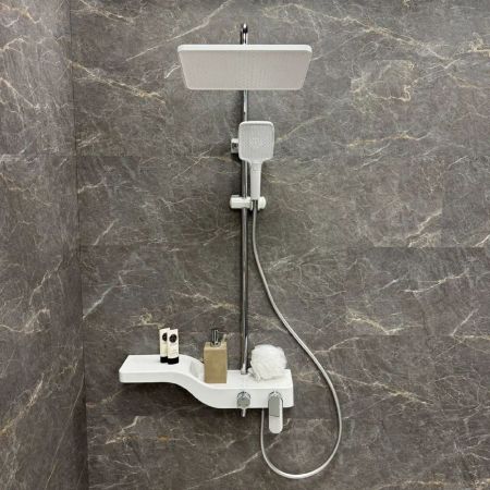 Душевая система Fixsen WAVE FX-9400, белая+хром, артикул FX-9400