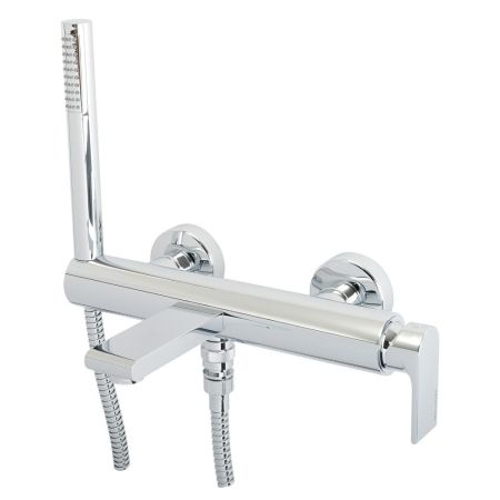 TENESI Смеситель для ванны моноком. внешний, с ручным душем, хром, артикул 25414