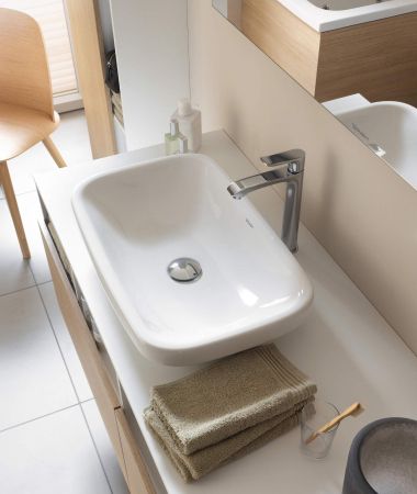 Раковина, Duravit, Durastyle, ширина, мм-600, глубина, мм-380, высота, мм-120, отверстия для смесителя-отсутствуют, материал-керамика, крепления в комплекте, цвет-белый, шлифованный вариант, без перелива, без площадки под смеситель, артикул 0349600000