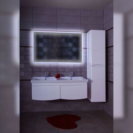 Комплект мебели для ванной Бриклаер ВЕГА 125, белый, артикул ВЕГА 125