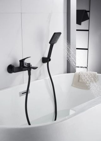 Смеситель для ванны Knotlor KN-71/BL, черный, артикул KN-71/BL