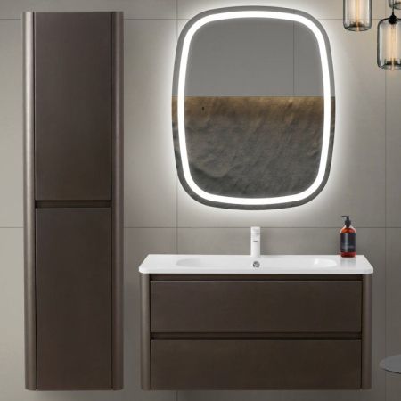 RELAX Шкаф подвесной с двумя распашными дверцами с доводчиками, с двумя полками, универсальный, Дуб карамельный, 400x300x1500, RELAX-1500-2A-SO-RC-P, артикул RELAX-1500-2A-SO-RC-P