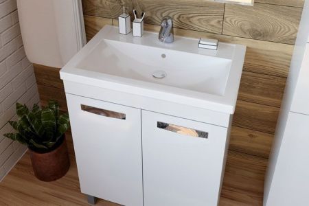 Тумба под раковину Vigo Plaza 70 Белая, артикул Plaza-0-700(Фостер)