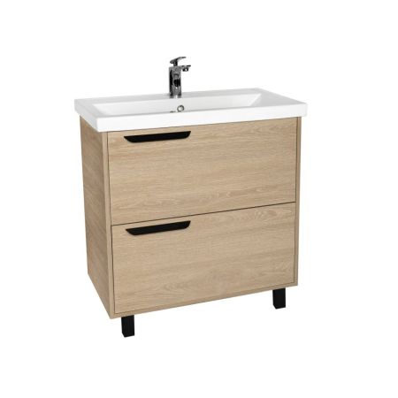 Тумба VIANT "Кёльн" 2 ящика светлое дерево 435х770х820 под раковину KIRFOST80 (Фостер 80) (VKEL80FOSD-T2Y), артикул VKEL80FOSD-T2Y