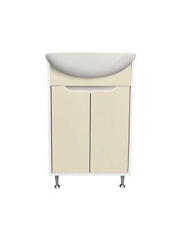 Тумба Runo Эконова 50 белая крем под умывальник 00000000152 (Уют 50) (00-00004658)