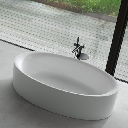 BETTE Eve Oval Silhouette Ванна овальная отдельностоящая с шумоизоляцией 180х100х45см, белая (для удлиненного слива-перелива арт. b609-)