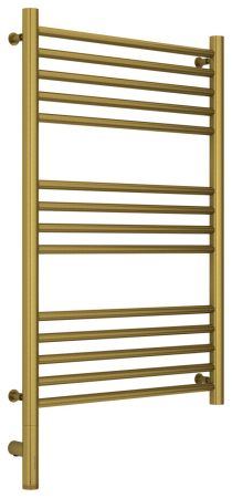 Полотенцесушитель электрический "БОГЕМА 3.0" прямая 800х500 / МЭМ левый (Состаренная латунь), артикул 051-5804-8050