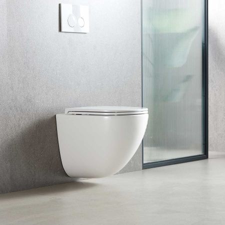 подвесные унитазы Vincea Унитаз подвесной Bien VT1-51T Tornado, цвет белый, ультратонкое soft-close сиденье,, артикул VT1-51T
