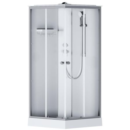 W94C-403-090MT X-Joy Square кабина душевая 90x90, профиль мат.хром, стекло прозрачное W94C-403-090MT X-Joy Square кабина душевая 90x90, профиль мат.хром, стекло прозрачное
