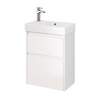 Тумба под раковину подвесная Dreja Slim 55 см, белый