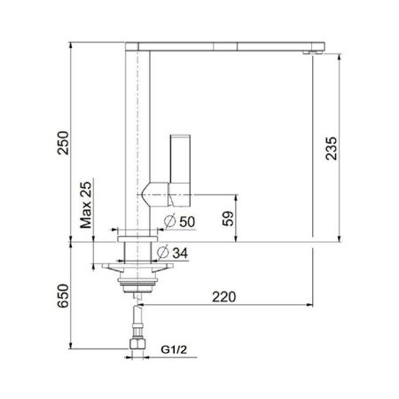 Смеситель для кухни Webert Essential EN920302560, черный, артикул EN920302560