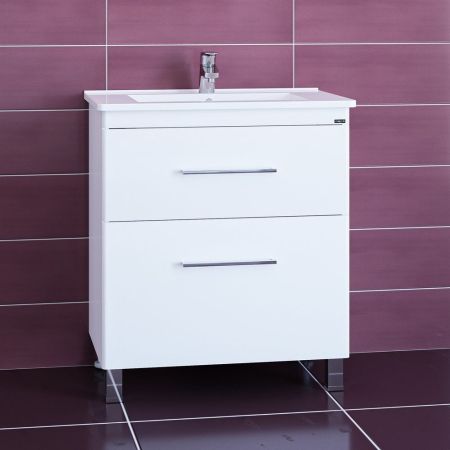Тумба для умывальника СаНта Вегас 75, 226030, 2 ящика, напольная  (ум. Оскар 75), артикул 226030