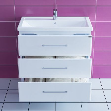 Тумба для умыв. "Омега-80" 3ящ. напол. (Ум. Фостер 80), артикул 207006