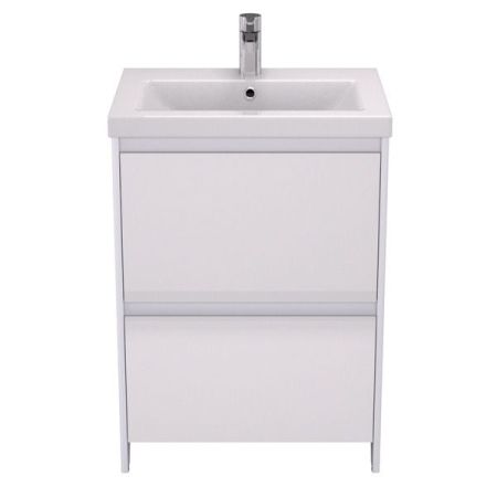 Тумба под раковину Velvex Klaufs 60 tnKLA.60.2Y-616.216 подвесная Белая, артикул tnKLA.60.2Y-616.216