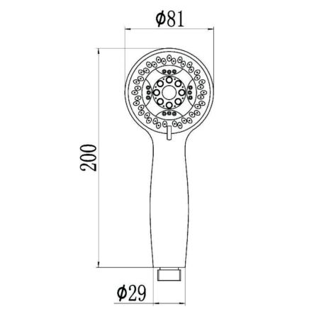 Душевая лейка Savol S-OP1023, хром, артикул S-OP1023