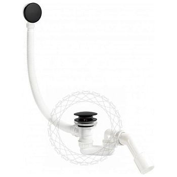 Слив-перелив (автомат, 90 см.) FILARETE FL90BL, черный