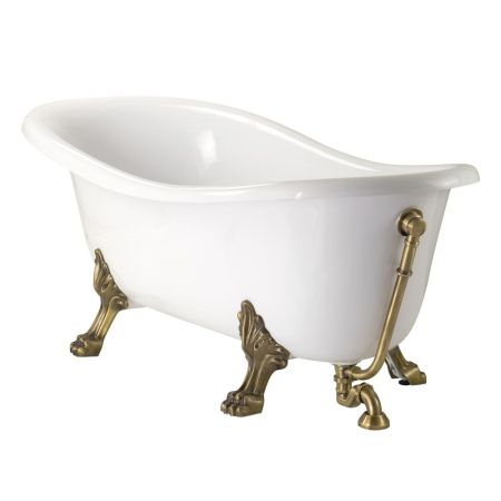BELLA Ванна 170x81xH74 см. на лапах "LEONE" STANDART, белая, слив/перелив бронза, артикул 26916