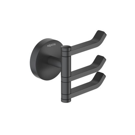 Крючок тройной AQUATEK, матовый черный AQ4632MB БЕТТА, артикул AQ4632MB