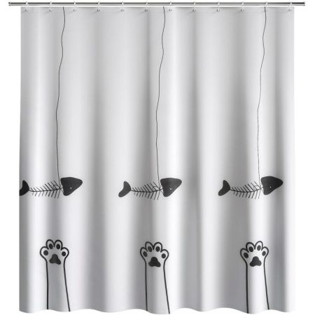 Шторка для ванной комнаты лапка, Happy Cats, артикул FOR-HC095
