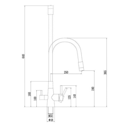 Смеситель для кухни с подключением фильтра воды Fmark FS1062-Q04, графит/серый