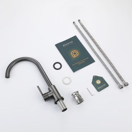 Смеситель для кухни Splenka S201.40.09, графит, артикул S201.40.09