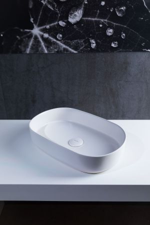 Раковина накладная Allen Brau Fantasy 55 4.11022.21 белый матовый, артикул 4.11022.21