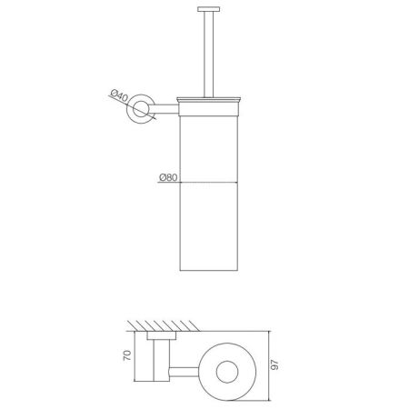 FIMA|Carlo Frattini Rotola Ёршик настенный, цвет хром, артикул F6006/2CR