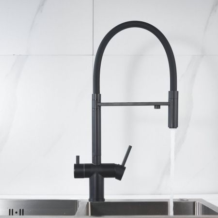 Смеситель для кухни с подключением фильтра Shevanik S178H, черный