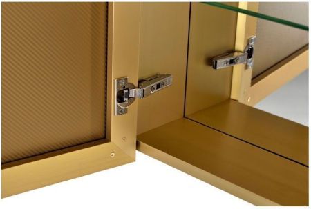 Зеркальный шкаф De Aqua Алюминиум 50 AL 501 050 G золото, артикул AL 501 050 G