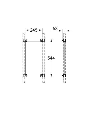 Панель для нетяжелых аксессуаров GROHE Rapid Pro (39039000) Панель для нетяжелых аксессуаров GROHE Rapid Pro (39039000)