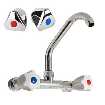 Настенный смеситель для кухни Сантаком 100008с, хром