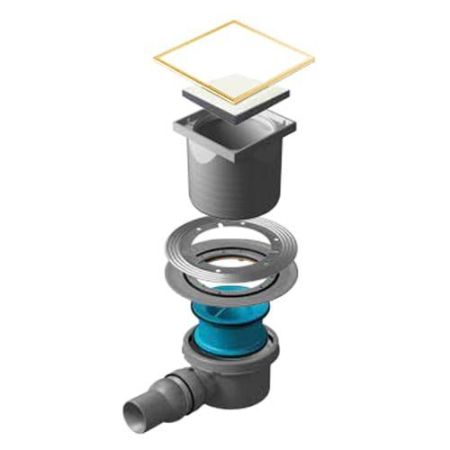 Душевой трап Pestan Confluo Standard White Glass 1 Gold, артикул 13000156