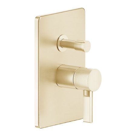 GESSI INCISO Встраиваемый смеситель, на 2 источника с автоматическим переключателем (внешняя часть), цвет: золото, артикул 58079#246