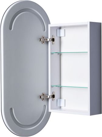 Зеркальный шкаф Aquanet Монте 40 белый, с LED подсветкой