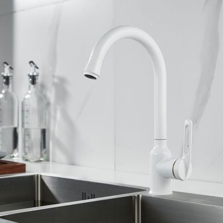 Смеситель для кухни Raffine F103C, белый, артикул F103C