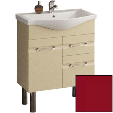 Тумба с раковиной SanVit Прима 65 kprim065 в цвете Ral витые ручки Красный глянец, артикул kprim065