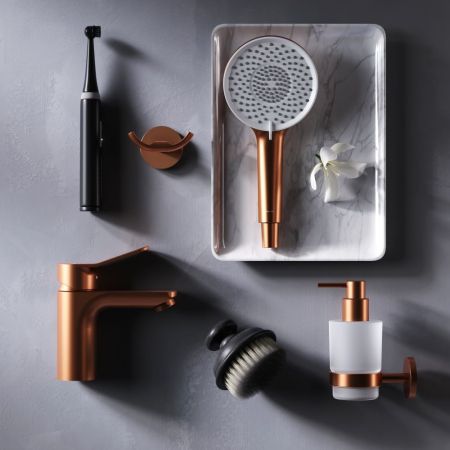 F85A02144 X-Joy, смеситель для умывальника излив 100 мм, роз. золото