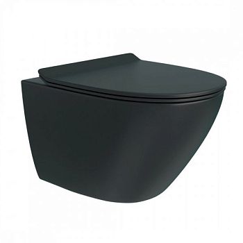 Унитаз подвесной Maretti Elena безободковый с микролифтом, EA10PBM93-560, черный