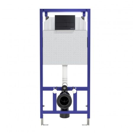 Инсталляция BERGES для скрытого монтажа NOVUM L5 с кнопкой Черный Soft Touch