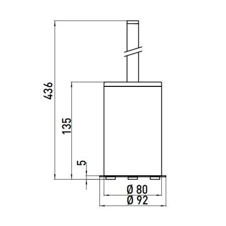 EMCO System2 Туалетный ершик, напольный, цвет хром
