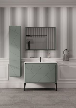 Тумба под раковину Allen Brau Paris 100 1.360002.CGM оливая матовый, артикул 1.360002.CGM