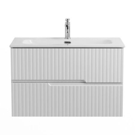 DUET-N База под раковину подвесная с двумя выкатными ящиками, Зеленый жемчужный, 800x457x500, DUET-N-800-2C-SO-VPR-P, артикул DUET-N-800-2C-SO-VPR-P