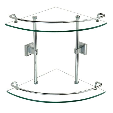 Полка угловая стеклянная Savol S-095322, хром, артикул S-095322
