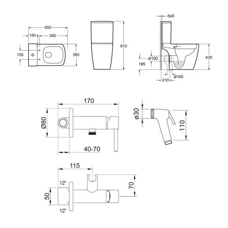 Комплект 2 в 1 Lavinia Boho Aveo Rimless 21060006, артикул 21060006