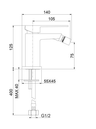 Смеситель для биде Fiore KUBE 100BB8536, белый, артикул 100BB8536